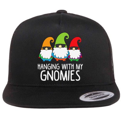 Hanging With My Gnomies Funny Garden Gnome Flatbill Hat