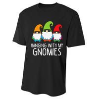 Hanging With My Gnomies Funny Garden Gnome Performance Sprint T-Shirt