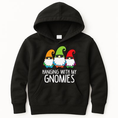 Hanging With My Gnomies Funny Garden Gnome Kids Hoodie