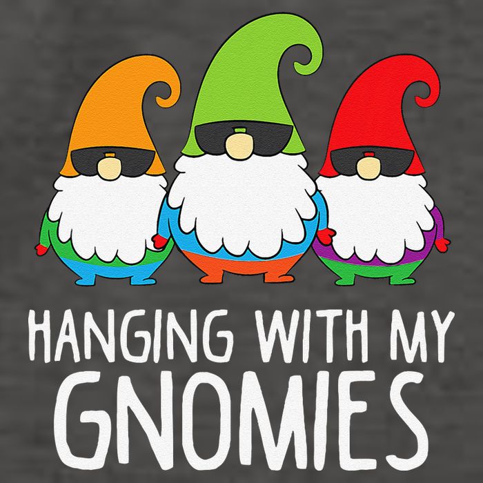 Hanging With My Gnomies Funny Garden Gnome Vector Backpack