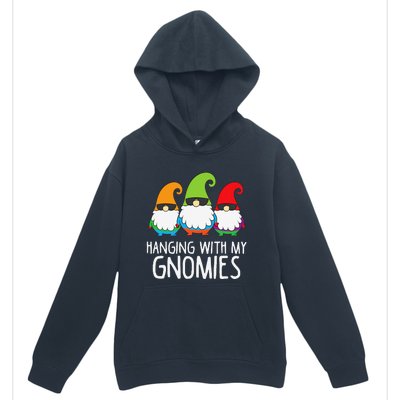 Hanging With My Gnomies Funny Garden Gnome Urban Pullover Hoodie