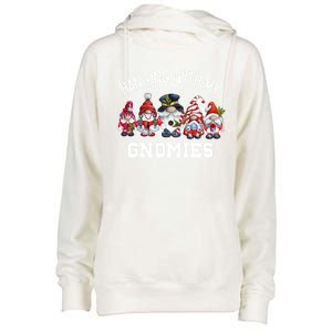 Hanging With My Gnomies Funny Garden Gnomes Christmas Great Gift Womens Funnel Neck Pullover Hood