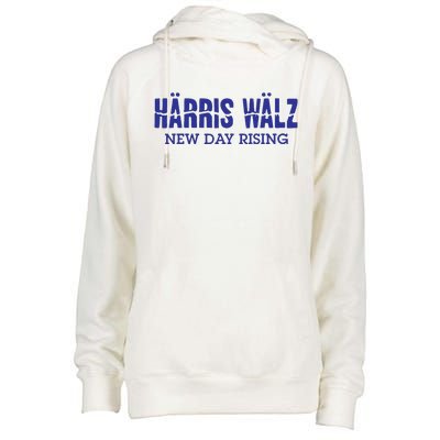 Harris Walz New Day Rising Womens Funnel Neck Pullover Hood