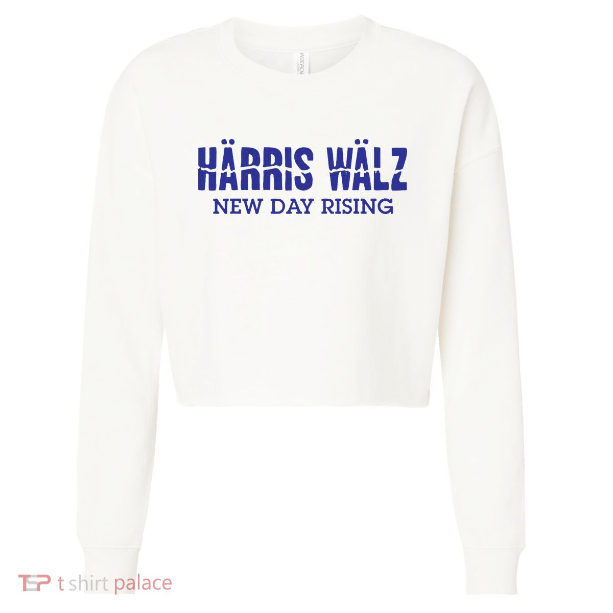 Harris Walz New Day Rising Cropped Pullover Crew
