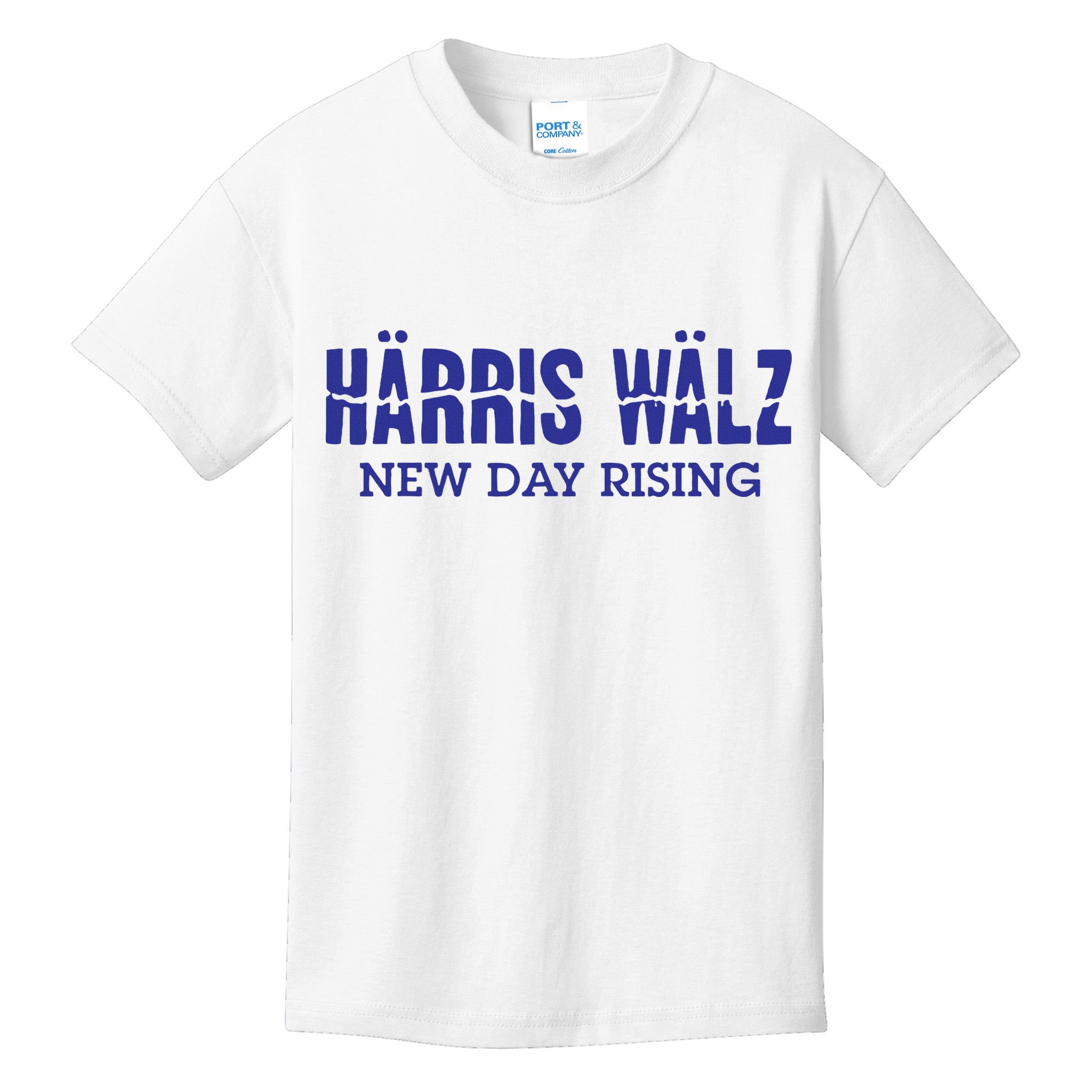 Harris Walz New Day Rising Kids T-Shirt