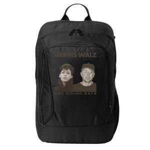 Harris Walz Not Going Back 80s Retro Photo 2024 Election Gift City Backpack