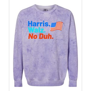 Harris Walz No Duh Kamala Harris Tim Walz Humor Colorblast Crewneck Sweatshirt