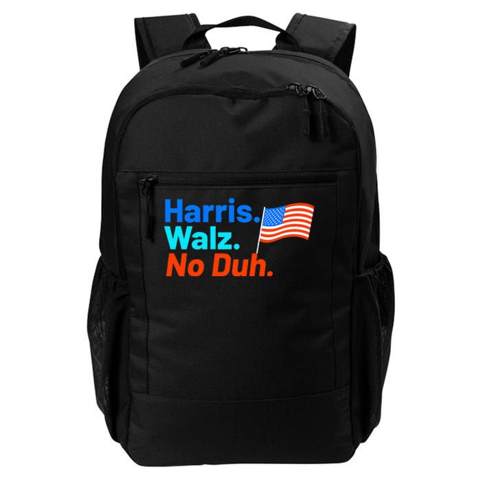 Harris Walz No Duh Kamala Harris Tim Walz Humor Daily Commute Backpack