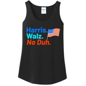 Harris Walz No Duh Kamala Harris Tim Walz Humor Ladies Essential Tank