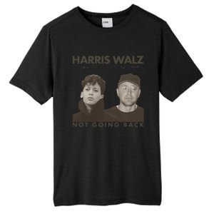 Harris Walz Not Going Back 80s Retro Photo 2024 Election Gift Tall Fusion ChromaSoft Performance T-Shirt