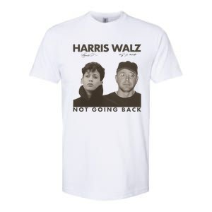 Harris Walz Not Going Back 80s Retro Photo 2024 Election Gift Softstyle CVC T-Shirt