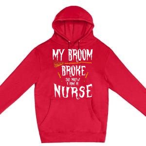 Hilarious Witch Nurse Costume for Effortless Halloween Fun Premium Pullover Hoodie