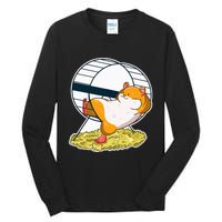 Hamster Wheel Nap Funny Animal Hammy Owner Pet Lover Gift Tall Long Sleeve T-Shirt