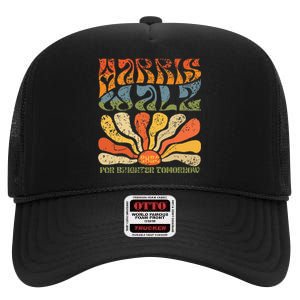 Harriswaltz WeRe Not Going Back Vote For 2024 Gift High Crown Mesh Back Trucker Hat