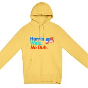 Harris Walz No Duh Premium Pullover Hoodie