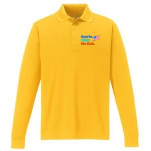 Harris Walz No Duh Performance Long Sleeve Polo