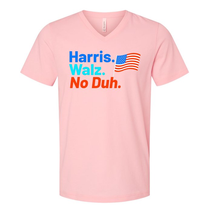 Harris Walz No Duh V-Neck T-Shirt