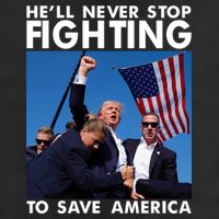 He Will Never Stop Fighting To Save America Donald Trump 11oz C Handle Ceramic Mug