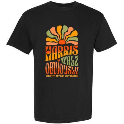 Harris Walz Obviously Unity Over Division Harris Walz 2024 Garment-Dyed Heavyweight T-Shirt