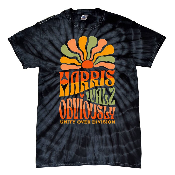 Harris Walz Obviously Unity Over Division Harris Walz 2024 Tie-Dye T-Shirt