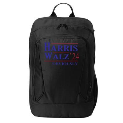 Harris Walz Obviously 2024 Harris Tim Walz Waltz 2024 City Backpack