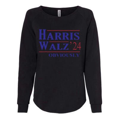 Harris Walz Obviously 2024 Harris Tim Walz Waltz 2024 Womens California Wash Sweatshirt