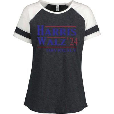 Harris Walz Obviously 2024 Harris Tim Walz Waltz 2024 Enza Ladies Jersey Colorblock Tee