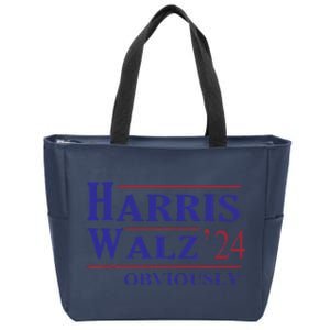 Harris Walz Obviously 2024 Harris Tim Walz Waltz 2024 Zip Tote Bag