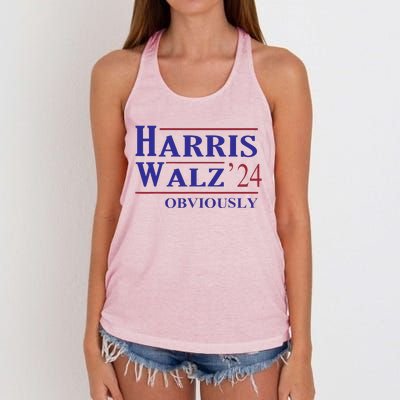 Harris Walz Obviously 2024 Harris Tim Walz Waltz 2024 Women's Knotted Racerback Tank