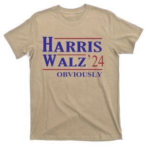 Harris Walz Obviously 2024 Harris Tim Walz Waltz 2024 T-Shirt