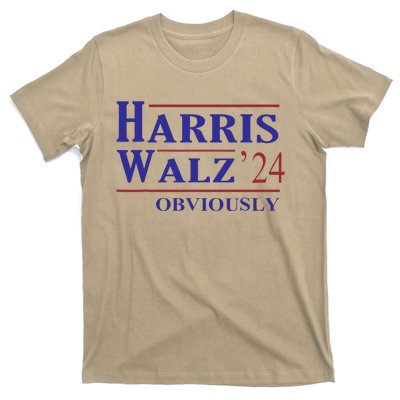 Harris Walz Obviously 2024 Harris Tim Walz Waltz 2024 T-Shirt