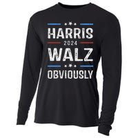 Harris Walz Obviously 2024 Harris Tim Walz Waltz 2024 Cooling Performance Long Sleeve Crew