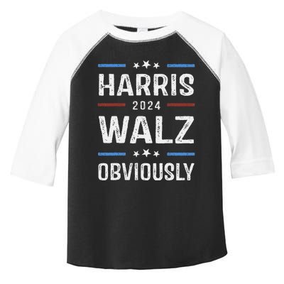 Harris Walz Obviously 2024 Harris Tim Walz Waltz 2024 Toddler Fine Jersey T-Shirt