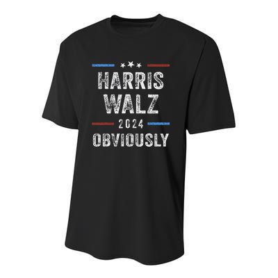 Harris Walz Obviously 2024 Harris Tim Walz Waltz 2024 Youth Performance Sprint T-Shirt