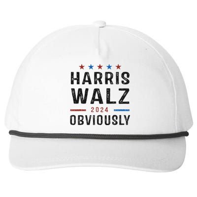 Harris Walz Obviously 2024 Harris Tim Walz Waltz 2024 Snapback Five-Panel Rope Hat