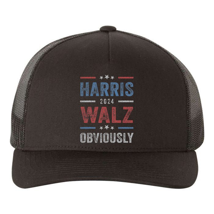 Harris Walz Obviously 2024 Harris Tim Walz Waltz 2024 Yupoong Adult 5-Panel Trucker Hat