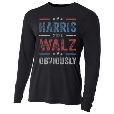 Harris Walz Obviously 2024 Harris Tim Walz Waltz 2024 Cooling Performance Long Sleeve Crew