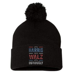 Harris Walz Obviously 2024 Harris Tim Walz Waltz 2024 Pom Pom 12in Knit Beanie