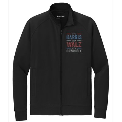 Harris Walz Obviously 2024 Harris Tim Walz Waltz 2024 Stretch Full-Zip Cadet Jacket