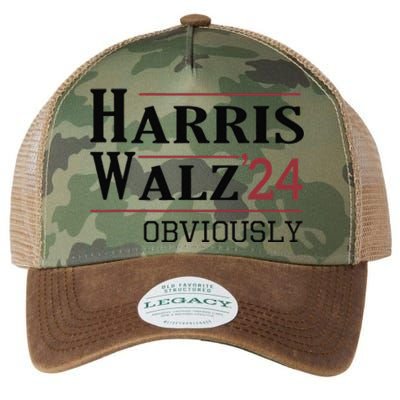 Harris Walz Obviously 2024 Harris Tim Walz Waltz 2024 Legacy Tie Dye Trucker Hat