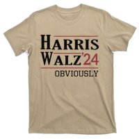 Harris Walz Obviously 2024 Harris Tim Walz Waltz 2024 T-Shirt