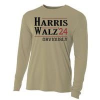 Harris Walz Obviously 2024 Harris Tim Walz Waltz 2024 Cooling Performance Long Sleeve Crew