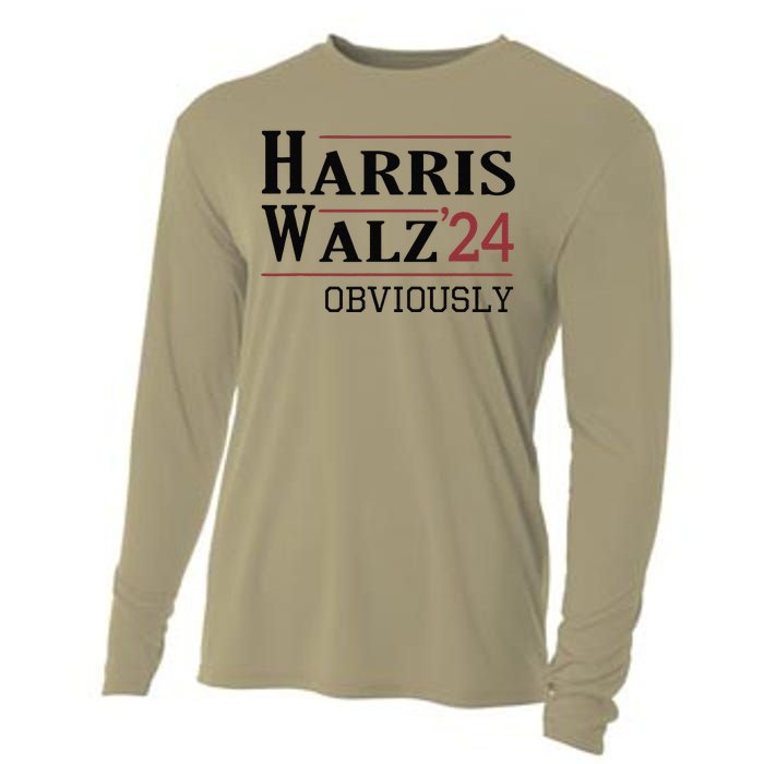 Harris Walz Obviously 2024 Harris Tim Walz Waltz 2024 Cooling Performance Long Sleeve Crew