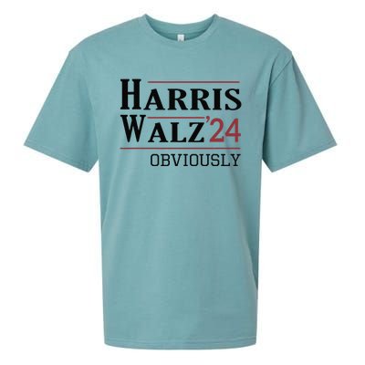 Harris Walz Obviously 2024 Harris Tim Walz Waltz 2024 Sueded Cloud Jersey T-Shirt