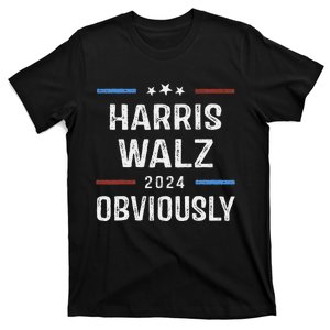 Harris Walz Obviously 2024 Harris Tim Walz Waltz 2024 T-Shirt