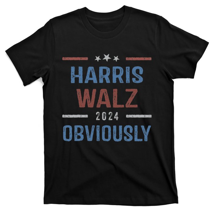 Harris Walz Obviously 2024 Harris Tim Walz Waltz 2024 T-Shirt