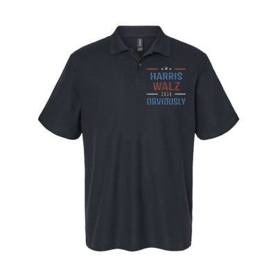 Harris Walz Obviously 2024 Harris Tim Walz Waltz 2024 Softstyle Adult Sport Polo