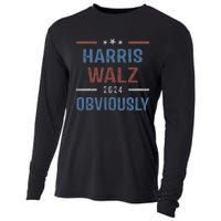 Harris Walz Obviously 2024 Harris Tim Walz Waltz 2024 Cooling Performance Long Sleeve Crew