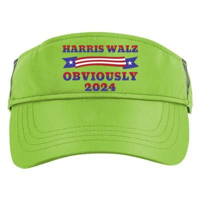 Harris Walz Obviously Kamala Harris Tim Waltz Election Adult Drive Performance Visor