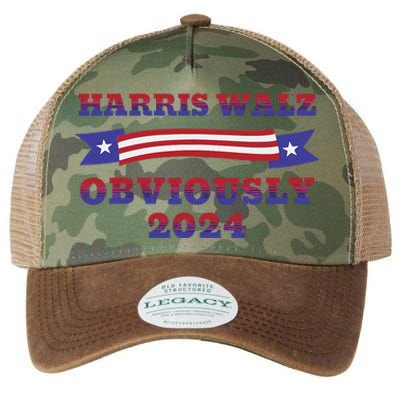 Harris Walz Obviously Kamala Harris Tim Waltz Election Legacy Tie Dye Trucker Hat